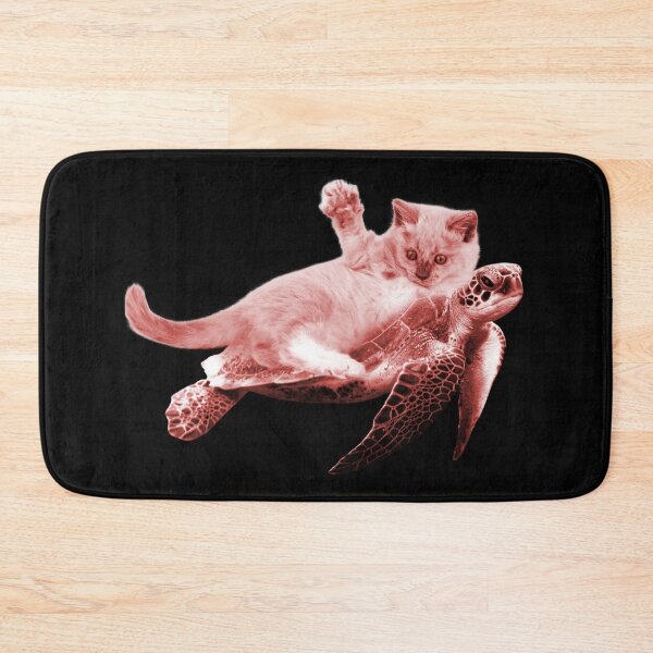 Item preview, Cute Funny Turtle Cat - Funny cat riding a turtle designed and sold by FunnyCatsFam.