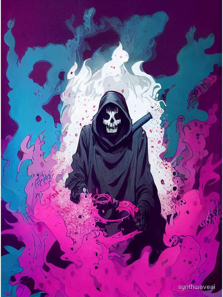 "The Synth Reaper" Poster for Sale by synthwaveai Redbubble