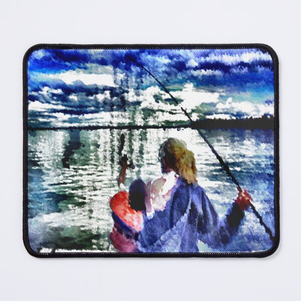 Item preview, Fishing on dock designed and sold by qlajt.