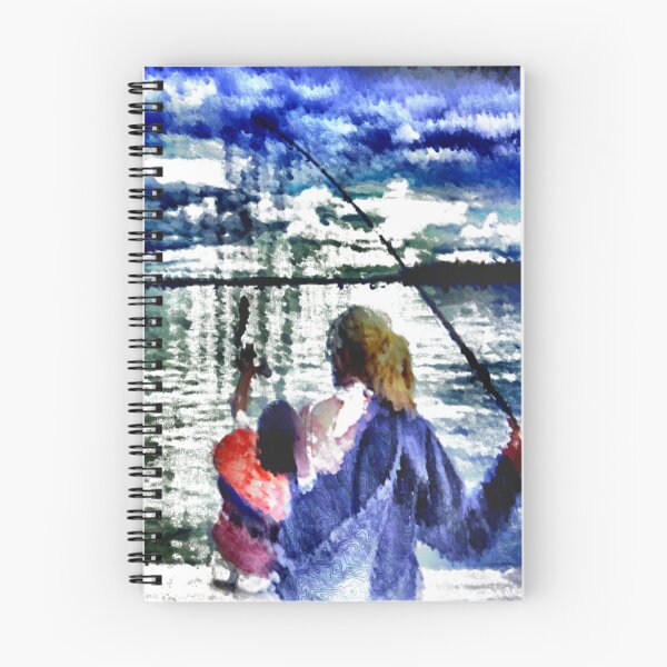 Item preview, Fishing on dock designed and sold by qlajt.