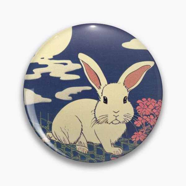 Item preview, White Japanese Rabbit in Mooncake Festive Vibes designed and sold by wigobun.