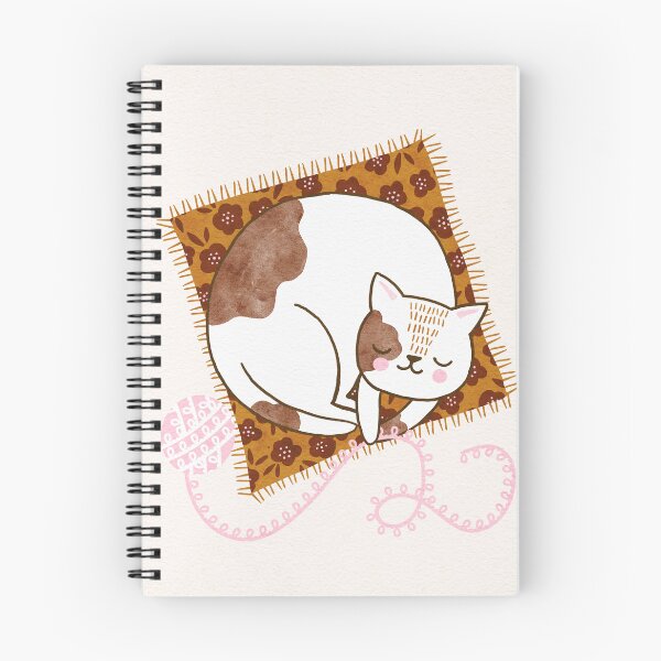 Item preview, Cute Cat Drawing Knitting Artwork designed and sold by Katy Bloss.
