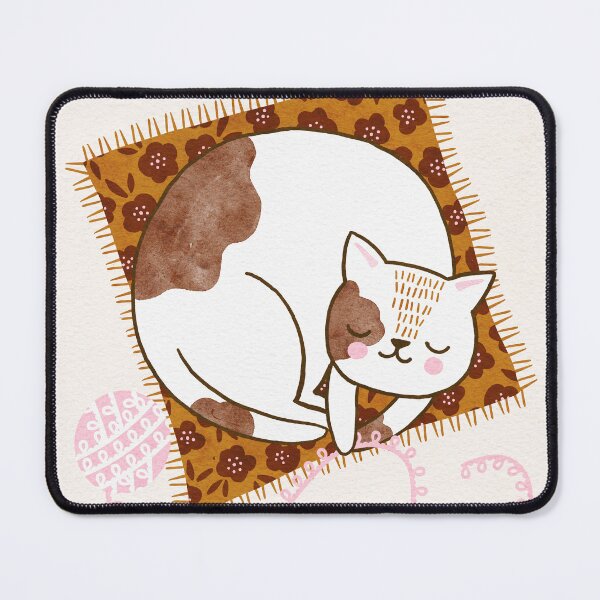 Item preview, Cute Cat Drawing Knitting Artwork designed and sold by Katy Bloss.
