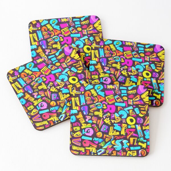 Item preview, pop art color letters designed and sold by GOLDENLIONPERU.