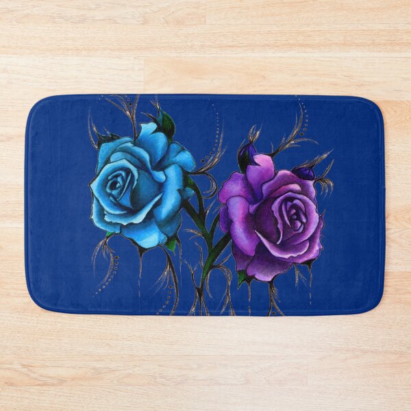 Item preview, Blue and Purple Roses | Tattoo Style Design designed and sold by Layla Reim.