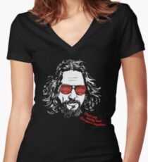 The Big Lebowski - The Dude Women's Fitted V-Neck T-Shirt