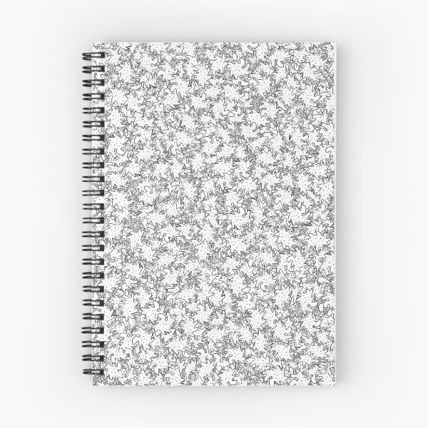 Item preview, Bacterias drawing black and white pattern designed and sold by DFLC Prints.