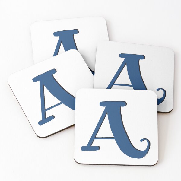 Item preview, Letter A Blue  initial monogram alphabet A capital designed and sold by Antique-Gifts.