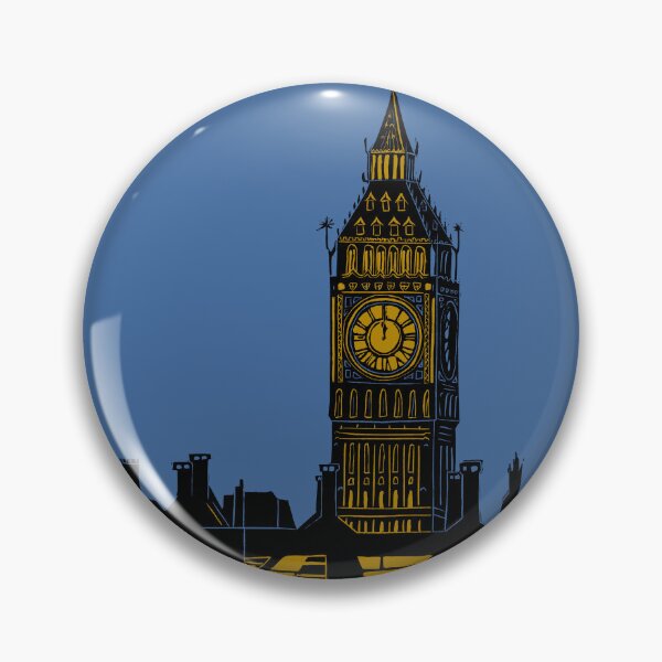 Item preview, Big Ben London Silhouette Linocut designed and sold by Maddy Bennett.