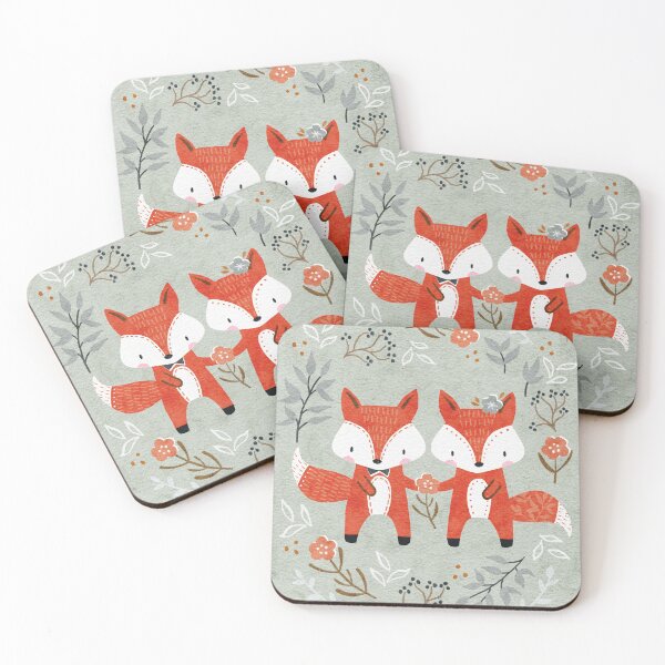 Item preview, Fairytale Foxes Winter Forest Artwork designed and sold by Katy Bloss.