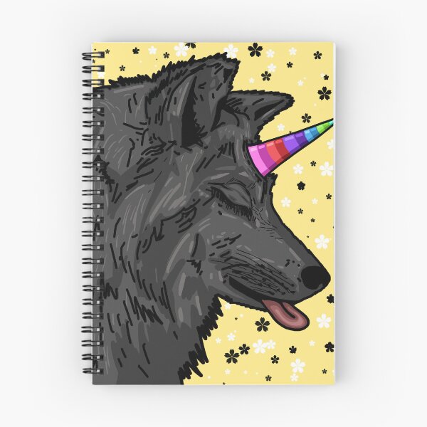 Item preview, Cute Black Unicorn Wolf - Tongue Out  designed and sold by Twaingrant.