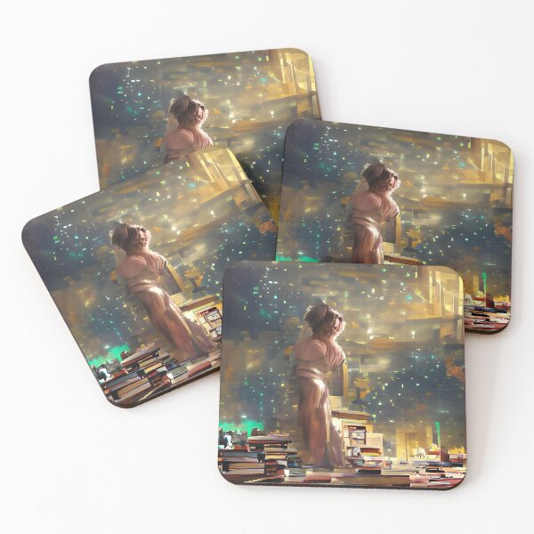 Item preview, Starry Night Library | National library week | literacy week designed and sold by PsychicLove.