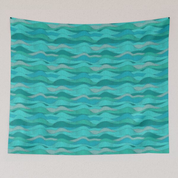 Item preview, Aqua Ocean Waves  designed and sold by Delights.