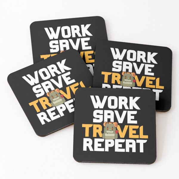 Artikelvorschau, Work Save Travel Repeat entworfen und verkauft von ilalang-by-eka.