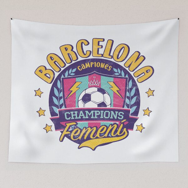 Item preview, Barcelona Femeni Champions Shield (soccer crest) WOSO designed and sold by Numero14.