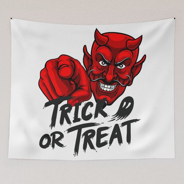 Item preview, Trick or treat for Halloween Satan Needs You designed and sold by Gaynor Burrows.