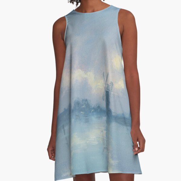 Summer Clouds at Breydon Water A-Line Dress