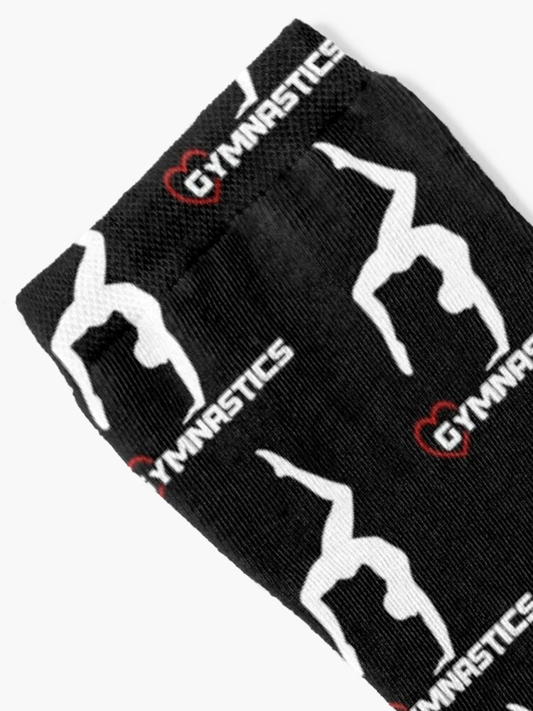 Gymnast, Gymnastics - Gymnastics girl and heart Socks by