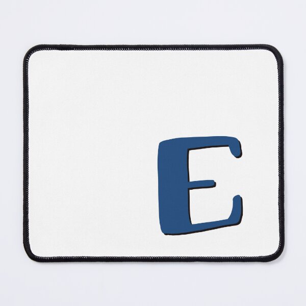 Item preview, Letter E initial monogram alphabet capital E in blue designed and sold by Antique-Gifts.