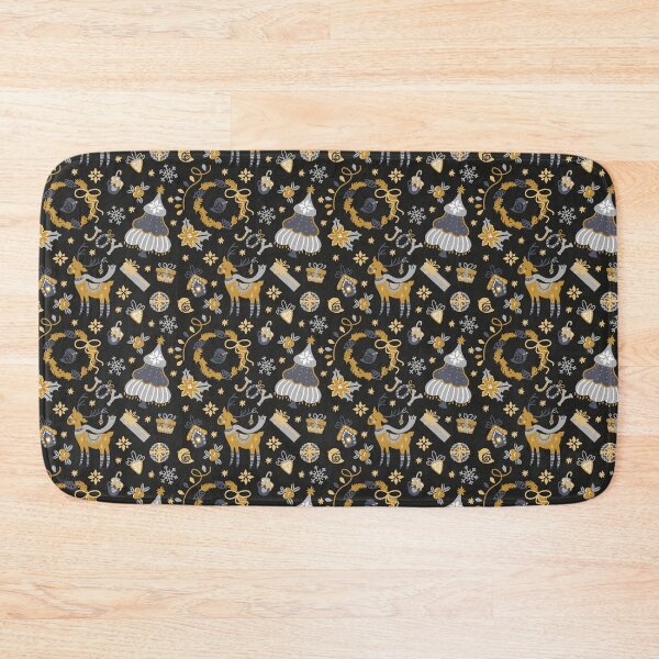 Item preview, Black and Gold Nordic Christmas designed and sold by OtterFactory.