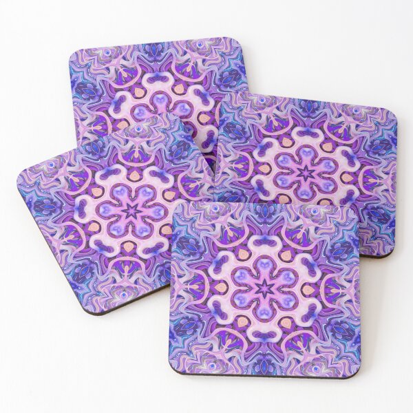 Item preview, Boho Vibes Abstract Mandala Maximalism Hippie Style Eclectic Mix of Pink Purple Blue Lilac 1 of 16 designed and sold by Beachy.
