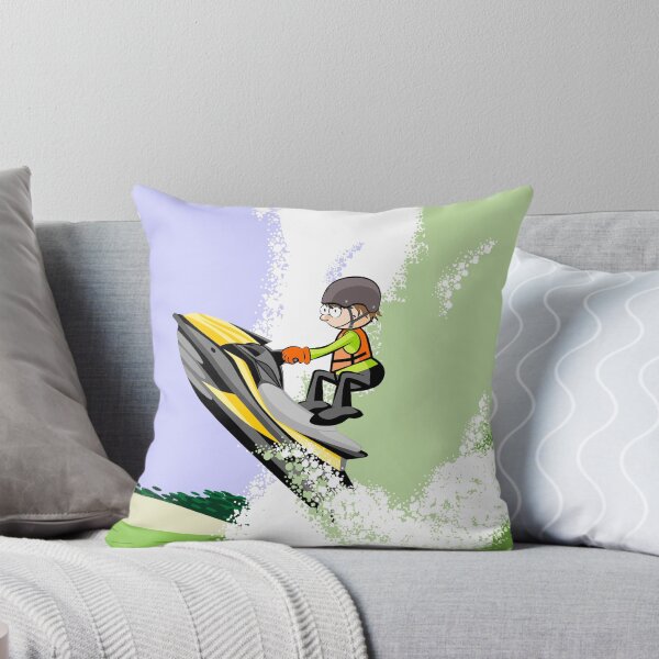 Item preview, Boy sailing in a big wave with his jet ski designed and sold by DibuHumor.