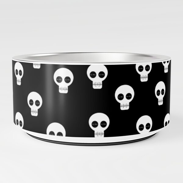 Dark Emoji Skulls Punk  Pet Bowl