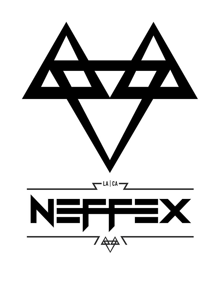 Thumbnail 3 of 3, Drawstring Bag, NEFFEX Both Logos Black 2 designed and sold by Neffex.
