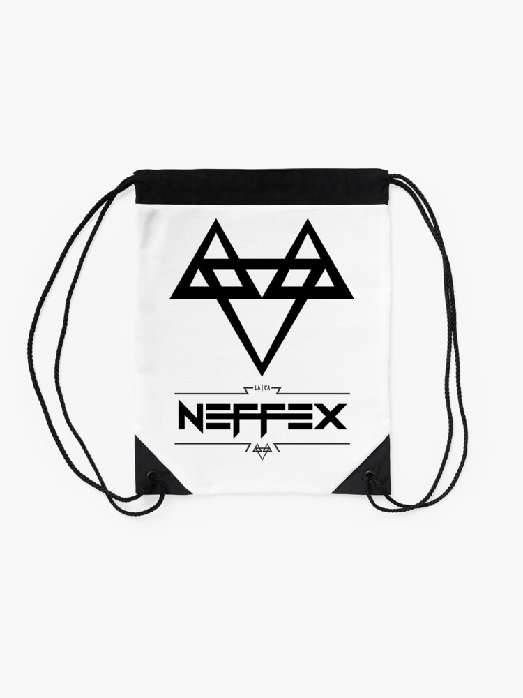 Thumbnail 2 of 3, Drawstring Bag, NEFFEX Both Logos Black 2 designed and sold by Neffex.
