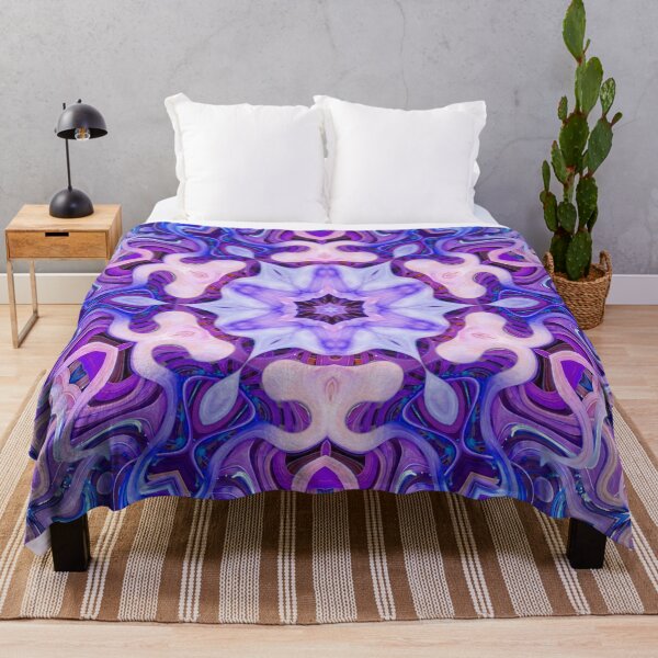 Item preview, Boho Vibes Abstract Mandala Maximalism Hippie Style Eclectic Mix of Pink Purple Blue Lilac 2 of 16 designed and sold by Beachy.