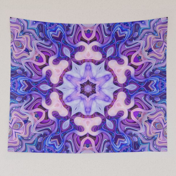Item preview, Boho Vibes Abstract Mandala Maximalism Hippie Style Eclectic Mix of Pink Purple Blue Lilac 2 of 16 designed and sold by Beachy.