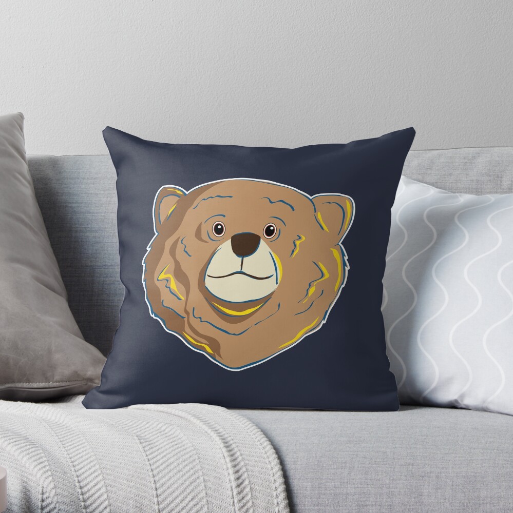 Happy Bear Throw Pillow