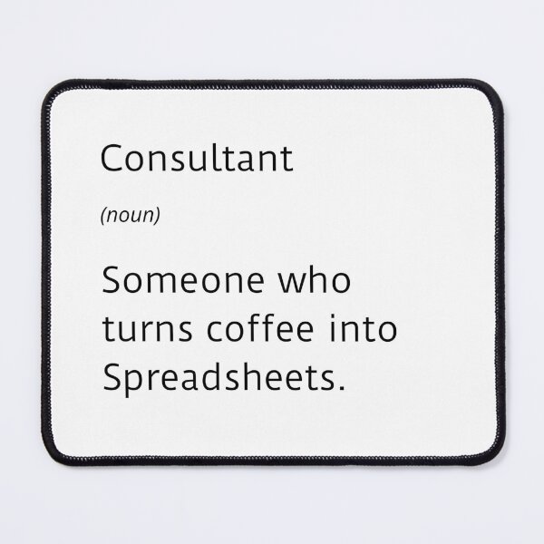 Item preview, Consultant and coffee funny definition - large text white designed and sold by ArtsySue.