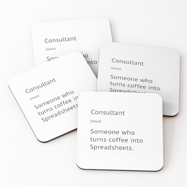 Item preview, Consultant and coffee funny definition - large text white designed and sold by ArtsySue.