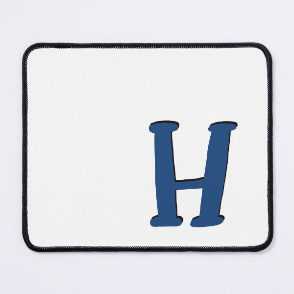 Item preview, Letter H Blue initial monogram alphabet h capital H designed and sold by Antique-Gifts.