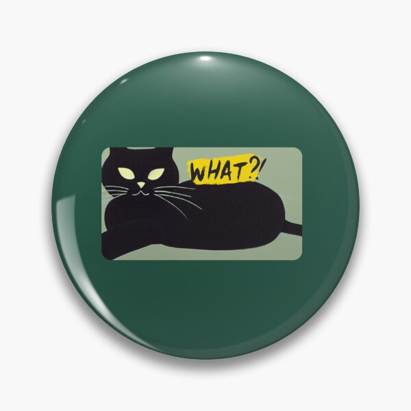 Item preview, LITTLE BLACK CAT WHAT designed and sold by starfishstuff.