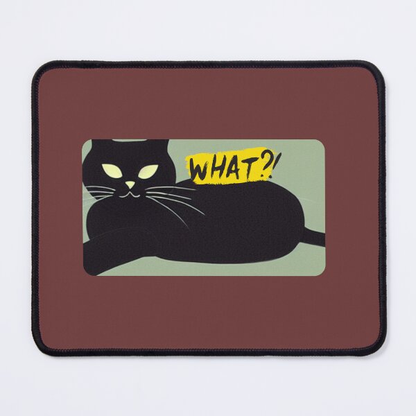 Item preview, LITTLE BLACK CAT WHAT designed and sold by starfishstuff.