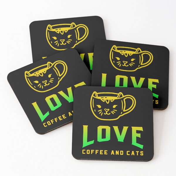 Item preview, LOVE COFFEE AND CATS designed and sold by MJ96-PRO.
