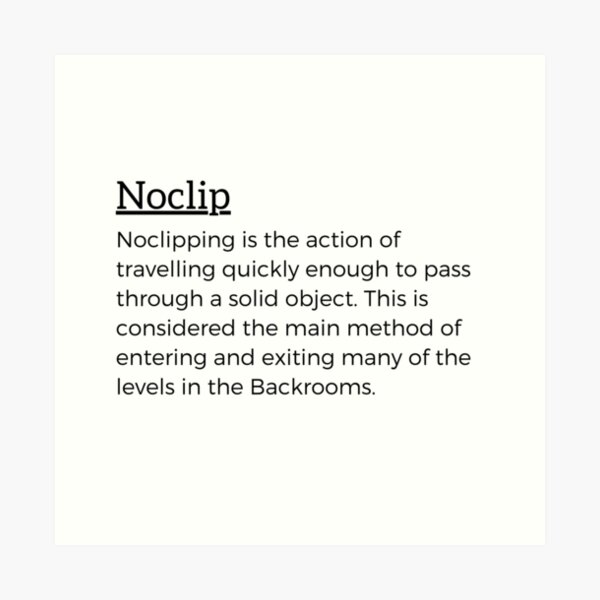 Definition Noclip Art Prints for Sale