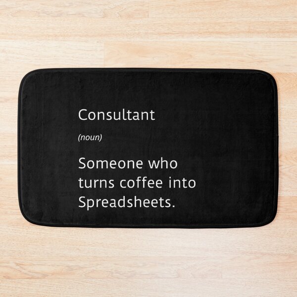 Item preview, Consultant and coffee funny definition - large text black designed and sold by ArtsySue.