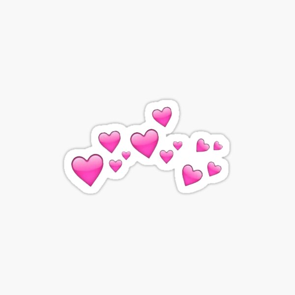 Sticker Cœur Amour en forme de coeur de Parties scintillant ros