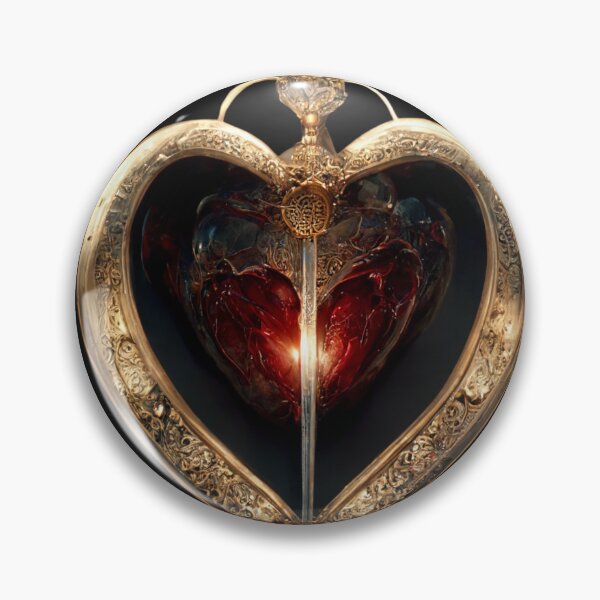 Item preview, gold rimmed heart designed and sold by Diseno-Devino.
