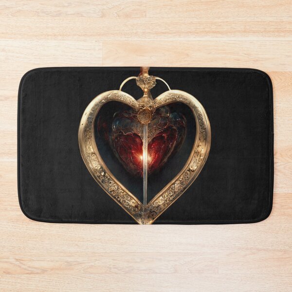 Item preview, gold rimmed heart designed and sold by Diseno-Devino.