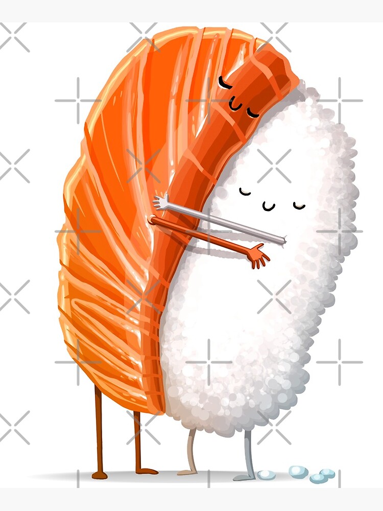 Thumbnail 2 of 2, Greeting Card, Sushi Hug designed and sold by andremuller.