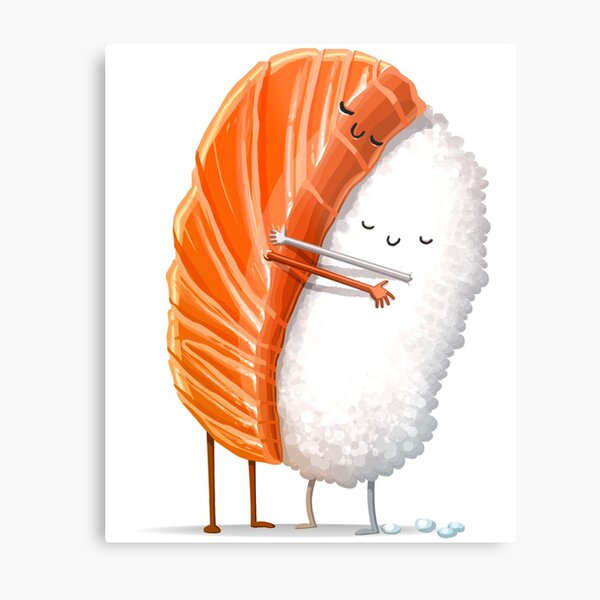 Sushi Hug Metal Print
