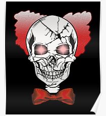 Halloween Scary Skull Clown Face Party T-shirt Poster