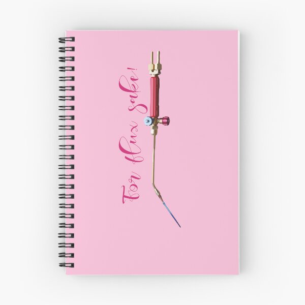 Item preview, For flux sake! girly pink jewelry torch soldering tools lady metalsmith humor meme t-shirt designed and sold by MetalicBabe.