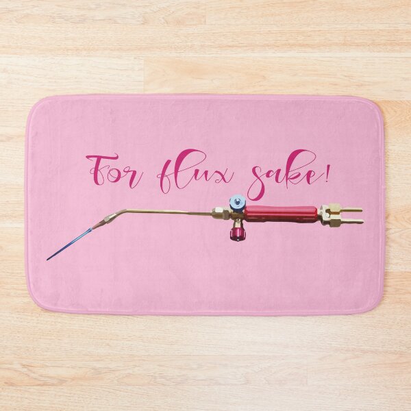 Item preview, For flux sake! girly pink jewelry torch soldering tools lady metalsmith humor meme t-shirt designed and sold by MetalicBabe.