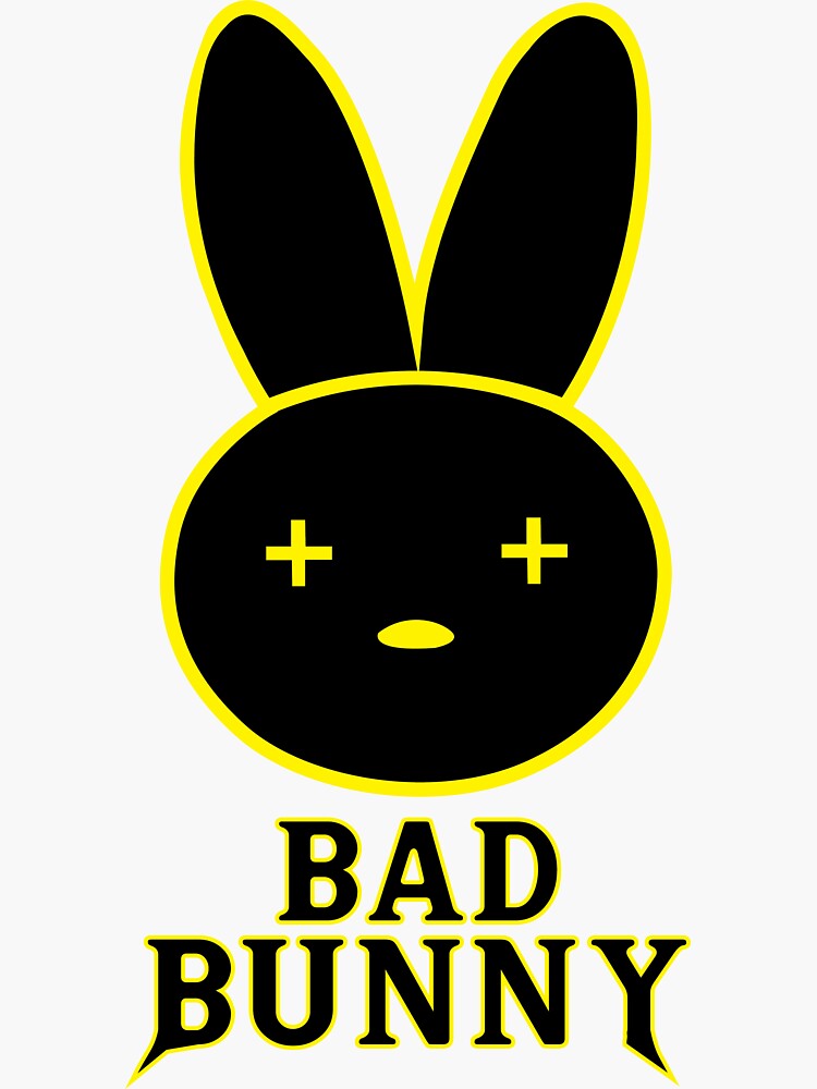 Bad bunny Dodgers, Bunny love, Angry Rabbit, Funny Sticker for Sale by  MarianNieuw