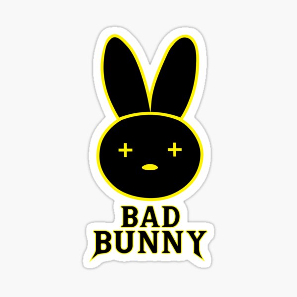 Bad bunny Dodgers, Bunny love, Angry Rabbit, Funny Sticker for Sale by  MarianNieuw